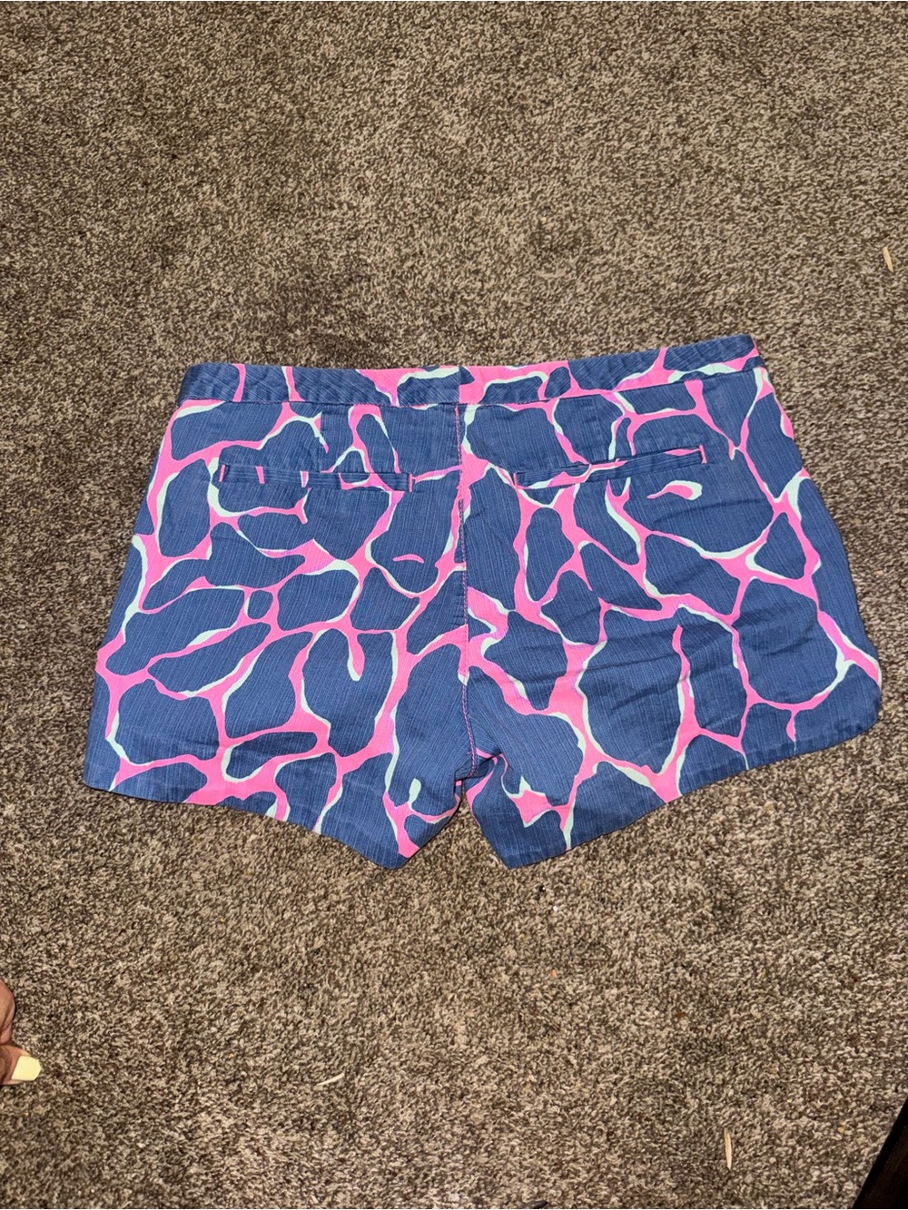 Lilly Pulitzer Pink & Navy Abstract Giraffe-Print Shorts
